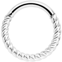 Load image into Gallery viewer, 14G 3/8 Twisted Elegance Septum Clicker