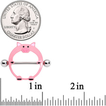 Load image into Gallery viewer, 14G 5/8 Pink Pig Nipple Shield Set