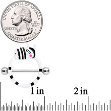 Load image into Gallery viewer, 14G 5/8 Zany Zebra Nipple Shield Set