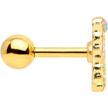 Load image into Gallery viewer, 16G 1/4 Aurora Gem Gold Tone Butterfly Cartilage Tragus