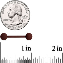 Load image into Gallery viewer, Beautiful Brown Matte Barbell Tongue Ring