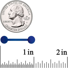 Load image into Gallery viewer, Beautiful Blue Matte Barbell Tongue Ring