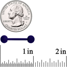 将图片加载到图库查看器,Nifty Navy Blue Matte Barbell Tongue Ring