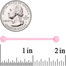 Load image into Gallery viewer, 14G Petal Pink Matte Industrial Barbell 38mm