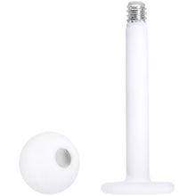 Load image into Gallery viewer, 16G 5/16 White Acrylic Matte Labret Monroe Tragus