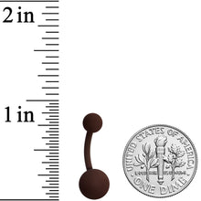 将图片加载到图库查看器,Beautifully Brown Matte Navel Ring