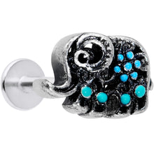 将图片加载到图库查看器,16G 5/16 Aqua Orb Curvy Elephant Labret Monroe Tragus