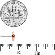 Load image into Gallery viewer, 20G 7.5mm Clear Gem Rose Gold Tone Sailors Compass Nose Bone