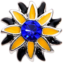 Load image into Gallery viewer, 16G 1/4 Blue Faux Druzy Yellow Sunflower Cartilage Tragus