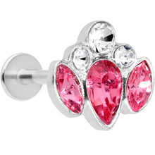 将图片加载到图库查看器,16G 5/16 Clear Pink Gem Cluster Labret Monroe Tragus