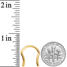 Load image into Gallery viewer, 14G 5/8 Gold Tone ASTM F-136 Implant Grade Titanium Septum Retainer