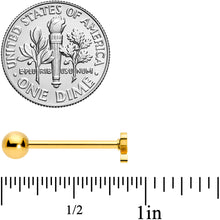 Load image into Gallery viewer, Gold Tone Simple Pretty Bow Barbell Tongue Ring