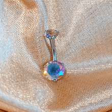 将图片加载到图库查看器,Aurora CZ Gem Internally Threaded Belly Ring