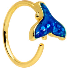 将图片加载到图库查看器,20G 5/16 Gold Tone Iridescent Mermaid Tail Nose Hoop