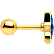 Load image into Gallery viewer, 16G 1/4 Gold Tone Iridescent Mermaid Tail Cartilage Tragus