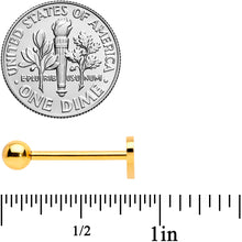 Load image into Gallery viewer, Gold Tone Red Heart Valentines Day Barbell Tongue Ring