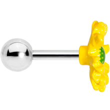 Load image into Gallery viewer, 16G 1/4 Yellow Daisy Flower Cartilage Tragus Earring