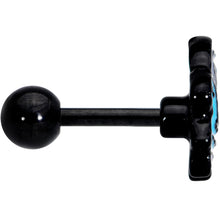 Load image into Gallery viewer, 16G 1/4 Black Swimming Sloth Cartilage Tragus Earring