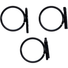 Load image into Gallery viewer, 18G 3/8 Black Scissors Comb Hair Nose Hoop Set of 3