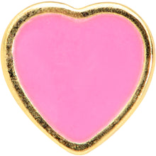 Load image into Gallery viewer, 16G 1/4 Gold Tone Pink Heart Cartilage Tragus Earring