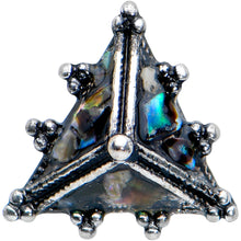 Load image into Gallery viewer, 16G 1/4 Textured Rococo Pyramid Labret Monroe Tragus