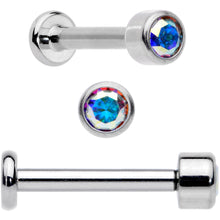 Load image into Gallery viewer, 16G 5/16 Aurora Gem Grade 23 Titanium Internally Threaded Labret