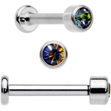 将图片加载到图库查看器,16G 5/16 Vitrail Gem Grade 23 Titanium Internally Threaded Labret