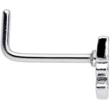 Load image into Gallery viewer, 20G 7mm White Boo Halloween L Shaped Nose Ring