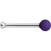 Load image into Gallery viewer, 20G 1/4 Purple Matte 2mm Nose Bone