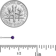 Load image into Gallery viewer, 20G 1/4 Purple Matte 2mm Nose Bone