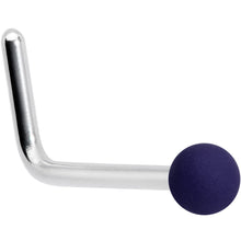Load image into Gallery viewer, 20G 7mm Dark Blue Matte 2mm L Shaped Nose Ring