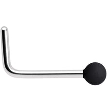 Load image into Gallery viewer, 20G 7mm Black Matte 2mm L Shaped Nose Ring