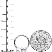 Load image into Gallery viewer, 16G 3/8 White Boo Halloween Hinged Segment Ring