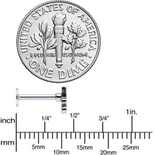 Load image into Gallery viewer, 16G 5/16 White Boo Halloween Labret Monroe Tragus