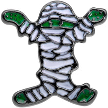 Load image into Gallery viewer, 16G 5/16 Black Green Mummy Halloween Labret Monroe Tragus
