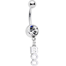将图片加载到图库查看器,Clear Gem White Boo Halloween Dangle Belly Ring