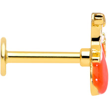Load image into Gallery viewer, 16G 5/16 Gold Tone Haunted Pumpkin Halloween Labret Monroe Tragus