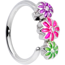 Load image into Gallery viewer, 20G 5/16 Flower Patch Nose Hoop