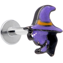 Load image into Gallery viewer, 16G 5/16 Purple Witch Halloween Labret Monroe Tragus