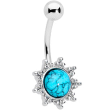 将图片加载到图库查看器,Clear Gem Faux Turquoise UV Glow Belly Ring Set of 4