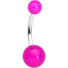 Load image into Gallery viewer, Aurora CZ Gem Purple UV Glow Belly Ring Set of 3