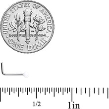 Load image into Gallery viewer, 20G 7mm White Matte 2mm L Shaped Nose Ring