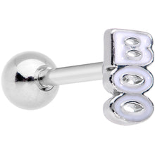 Load image into Gallery viewer, 16G 1/4 White Boo Halloween Cartilage Tragus Earring