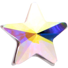 Load image into Gallery viewer, 16G 5/16 Aurora Gem Simple Star Labret Monroe Tragus