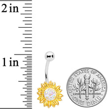 将图片加载到图库查看器,Aurora Gem Scintillating Sunflower Belly Ring