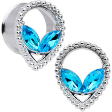 将图片加载到图库查看器,Aqua Gem Alien Double Flare Tunnel Plug Set