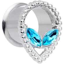 将图片加载到图库查看器,Aqua Gem Alien Double Flare Tunnel Plug Set