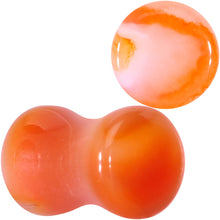 将图片加载到图库查看器,Natural Red Line Agate Stone Saddle Plug Set