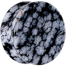 将图片加载到图库查看器,Natural Black White Snowflake Obsidian Saddle Plug Set