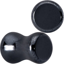 将图片加载到图库查看器,Natural Black Hematite Stone Saddle Plug Set